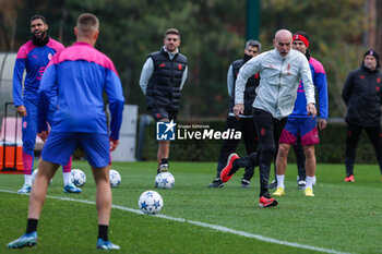 2023-11-27 - Stefano Pioli Head Coach of AC Milan seen during the AC Milan training session at Milanello Sports Center ahead of their UEFA Champions League 2023/24 Group Stage F match against Borussia Dortmund at Centro Sportivo Milanello, Carnago, Italy on November 27, 2023 - AC MILAN TRAINING - UEFA CHAMPIONS LEAGUE - SOCCER