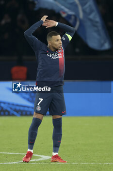 2023-11-28 - Kylian Mbappe of PSG celebrates his goal during the UEFA Champions League, Group F football match between Paris Saint-Germain and Newcastle United on November 28, 2023 at Parc des Princes stadium in Paris, France - FOOTBALL - CHAMPIONS LEAGUE - PARIS SG V NEWCASTLE - UEFA CHAMPIONS LEAGUE - SOCCER
