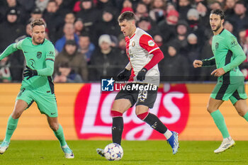 2023-11-28 - Santiago Gimenez of Feyenoord during the UEFA Champions League, Group E football match between Feyenoord and Atletico Madrid on November 28, 2023 at Stadion Feijenoord "De Kuip" in Rotterdam, Netherlands - FOOTBALL - CHAMPIONS LEAGUE - FEYENOORD V ATLETICO MADRID - UEFA CHAMPIONS LEAGUE - SOCCER