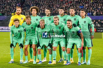 2023-11-28 - Team of Atletico Madrid during the UEFA Champions League, Group E football match between Feyenoord and Atletico Madrid on November 28, 2023 at Stadion Feijenoord "De Kuip" in Rotterdam, Netherlands - FOOTBALL - CHAMPIONS LEAGUE - FEYENOORD V ATLETICO MADRID - UEFA CHAMPIONS LEAGUE - SOCCER