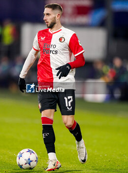 2023-11-28 - Luka Ivanusec of Feyenoord during the UEFA Champions League, Group E football match between Feyenoord and Atletico Madrid on November 28, 2023 at Stadion Feijenoord "De Kuip" in Rotterdam, Netherlands - FOOTBALL - CHAMPIONS LEAGUE - FEYENOORD V ATLETICO MADRID - UEFA CHAMPIONS LEAGUE - SOCCER