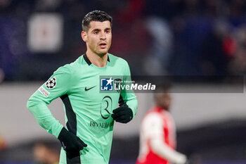 2023-11-28 - Alvaro Morata of Atletico Madrid during the UEFA Champions League, Group E football match between Feyenoord and Atletico Madrid on November 28, 2023 at Stadion Feijenoord "De Kuip" in Rotterdam, Netherlands - FOOTBALL - CHAMPIONS LEAGUE - FEYENOORD V ATLETICO MADRID - UEFA CHAMPIONS LEAGUE - SOCCER