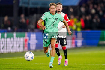 2023-11-28 - Marcos Llorente of Atletico Madrid during the UEFA Champions League, Group E football match between Feyenoord and Atletico Madrid on November 28, 2023 at Stadion Feijenoord "De Kuip" in Rotterdam, Netherlands - FOOTBALL - CHAMPIONS LEAGUE - FEYENOORD V ATLETICO MADRID - UEFA CHAMPIONS LEAGUE - SOCCER