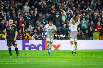 2023-11-29 - Jude Bellingham of Real Madrid seen celebrating his goal during the Champions League football match between Real Madrid and Napoli at Bernabeu Stadium in Madrid, Spain. - REAL MADRID VS NAPOLI - UEFA CHAMPIONS LEAGUE - SOCCER