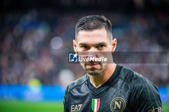 2023-11-29 - Matteo Politano of Napoli seen before the Champions League football match between Real Madrid and Napoli at Bernabeu Stadium in Madrid, Spain. - REAL MADRID VS NAPOLI - UEFA CHAMPIONS LEAGUE - SOCCER