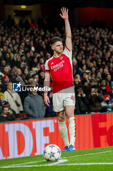 2023-11-29 - Arsenal midfielder Declan Rice during the UEFA Champions League, Group B football match between Arsenal and RC Lens on 29 November 2023 at the Emirates Stadium in London, England - FOOTBALL - CHAMPIONS LEAGUE - ARSENAL V LENS - UEFA CHAMPIONS LEAGUE - SOCCER
