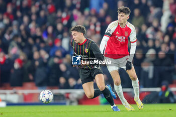 2023-11-29 - Lens midfielder Neil El Aynaoui (23) and Arsenal midfielder Kai Havertz (29) during the UEFA Champions League, Group B football match between Arsenal and RC Lens on 29 November 2023 at the Emirates Stadium in London, England - FOOTBALL - CHAMPIONS LEAGUE - ARSENAL V LENS - UEFA CHAMPIONS LEAGUE - SOCCER