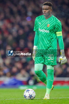 2023-11-29 - Lens goalkeeper Brice Samba during the UEFA Champions League, Group B football match between Arsenal and RC Lens on 29 November 2023 at the Emirates Stadium in London, England - FOOTBALL - CHAMPIONS LEAGUE - ARSENAL V LENS - UEFA CHAMPIONS LEAGUE - SOCCER