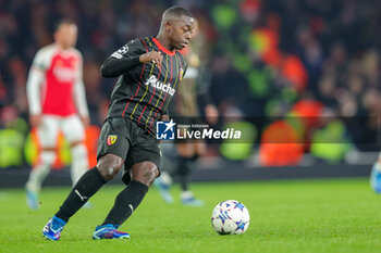 2023-11-29 - Lens midfielder Nampalys Mendy (26) during the UEFA Champions League, Group B football match between Arsenal and RC Lens on 29 November 2023 at the Emirates Stadium in London, England - FOOTBALL - CHAMPIONS LEAGUE - ARSENAL V LENS - UEFA CHAMPIONS LEAGUE - SOCCER
