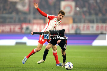 2023-11-29 - Rasmus Falk of Copenhagen and Thomas Müller of Bayern Munich during the UEFA Champions League, Group A football match between Bayern Munich and FC Copenhagen on November 29, 2023 at Allianz Arena in Munich, Germany - FOOTBALL - CHAMPIONS LEAGUE - BAYERN MUNICH V COPENHAGEN - UEFA CHAMPIONS LEAGUE - SOCCER