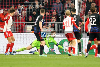 2023-11-29 - Manuel Neuer of Bayern Munich makes a save during the UEFA Champions League, Group A football match between Bayern Munich and FC Copenhagen on November 29, 2023 at Allianz Arena in Munich, Germany - FOOTBALL - CHAMPIONS LEAGUE - BAYERN MUNICH V COPENHAGEN - UEFA CHAMPIONS LEAGUE - SOCCER