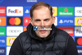 2023-11-29 - Coach Thomas Tuchel of Bayern Munich at press conference after the UEFA Champions League, Group A football match between Bayern Munich and FC Copenhagen on November 29, 2023 at Allianz Arena in Munich, Germany - FOOTBALL - CHAMPIONS LEAGUE - BAYERN MUNICH V COPENHAGEN - UEFA CHAMPIONS LEAGUE - SOCCER
