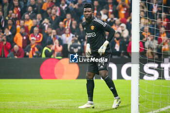 2023-11-29 - Andre Onana of Manchester United during the UEFA Champions League, Group A football match between Galatasaray and Manchester United on November 29, 2023 at the Ali Sami Yen Arena in Istanbul, Turkey - FOOTBALL - CHAMPIONS LEAGUE - GALATASARAY V MANCHESTER UNITED - UEFA CHAMPIONS LEAGUE - SOCCER