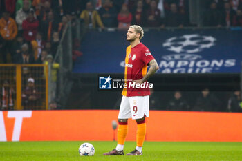 2023-11-29 - Mauro Icardi of Galatasaray during the UEFA Champions League, Group A football match between Galatasaray and Manchester United on November 29, 2023 at the Ali Sami Yen Arena in Istanbul, Turkey - FOOTBALL - CHAMPIONS LEAGUE - GALATASARAY V MANCHESTER UNITED - UEFA CHAMPIONS LEAGUE - SOCCER