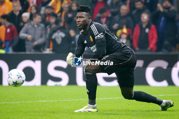 2023-11-29 - Andre Onana of Manchester United during the UEFA Champions League, Group A football match between Galatasaray and Manchester United on November 29, 2023 at the Ali Sami Yen Arena in Istanbul, Turkey - FOOTBALL - CHAMPIONS LEAGUE - GALATASARAY V MANCHESTER UNITED - UEFA CHAMPIONS LEAGUE - SOCCER