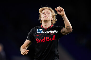 2023-11-29 - Mads Bidstrup of FC Red Bull Salzburg reacts after the UEFA Champions League, Group D football match between Real Sociedad and FC Red Bull Salzburg on November 29, 2023 at Reale Arena in San Sebastian, Spain - FOOTBALL - CHAMPIONS LEAGUE - REAL SOCIEDAD V RB SALZBURG - UEFA CHAMPIONS LEAGUE - SOCCER