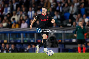 2023-11-29 - Oscar Gloukh of FC Red Bull Salzburg during the UEFA Champions League, Group D football match between Real Sociedad and FC Red Bull Salzburg on November 29, 2023 at Reale Arena in San Sebastian, Spain - FOOTBALL - CHAMPIONS LEAGUE - REAL SOCIEDAD V RB SALZBURG - UEFA CHAMPIONS LEAGUE - SOCCER