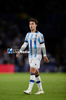 2023-11-29 - Martin Zubimendi of Real Sociedad during the UEFA Champions League, Group D football match between Real Sociedad and FC Red Bull Salzburg on November 29, 2023 at Reale Arena in San Sebastian, Spain - FOOTBALL - CHAMPIONS LEAGUE - REAL SOCIEDAD V RB SALZBURG - UEFA CHAMPIONS LEAGUE - SOCCER