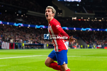 2023-12-13 - Antoine Griezmann of Atletico Madrid seen celebrating his goal during the Champions League football match between Atletico Madrid and Lazio at Metropolitano Stadium in Madrid, Spain. - ATLETICO MADRID VS SS LAZIO - UEFA CHAMPIONS LEAGUE - SOCCER