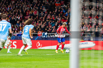2023-12-13 - Antoine Griezmann of Atletico Madrid seen in action with the ball during the Champions League football match between Atletico Madrid and Lazio at Metropolitano Stadium in Madrid, Spain. - ATLETICO MADRID VS SS LAZIO - UEFA CHAMPIONS LEAGUE - SOCCER