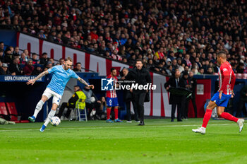 2023-12-13 - Manuel Lazzari of Lazio seen in action during the Champions League football match between Atletico Madrid and Lazio at Metropolitano Stadium in Madrid, Spain. - ATLETICO MADRID VS SS LAZIO - UEFA CHAMPIONS LEAGUE - SOCCER