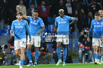 2023-12-12 - Victor Osimen of SSC Napoli celebrates after scoring goal during the Uefa Champions League between SSC Napoli vs SC Braga at Diego Armando Maradona Stadium - SSC NAPOLI VS SC BRAGA - UEFA CHAMPIONS LEAGUE - SOCCER