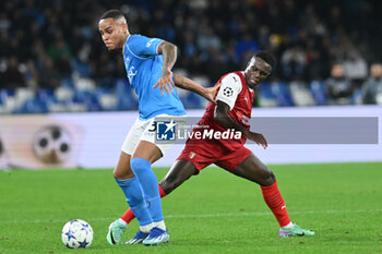 2023-12-12 - Natan of SSC Napoli competes for the ball with competes for the ball with Cristian Borja of SC Braga during the Uefa Champions League between SSC Napoli vs SC Braga at Diego Armando Maradona Stadium - SSC NAPOLI VS SC BRAGA - UEFA CHAMPIONS LEAGUE - SOCCER