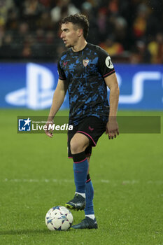 2023-12-12 - Adria Pedrosa of Sevilla FC during the UEFA Champions League, Group B football match between RC Lens and Sevilla FC on December 12, 2023 at Bollaert-Delelis stadium in Lens, France - FOOTBALL - CHAMPIONS LEAGUE - LENS V SEVILLA - UEFA CHAMPIONS LEAGUE - SOCCER
