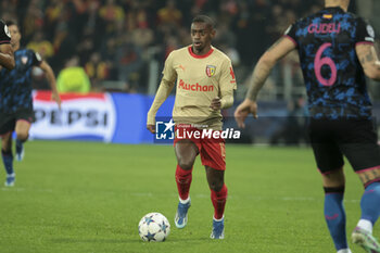 2023-12-12 - David Pereira Da Costa of Lens during the UEFA Champions League, Group B football match between RC Lens and Sevilla FC on December 12, 2023 at Bollaert-Delelis stadium in Lens, France - FOOTBALL - CHAMPIONS LEAGUE - LENS V SEVILLA - UEFA CHAMPIONS LEAGUE - SOCCER