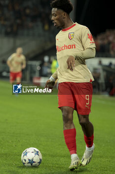 2023-12-12 - Elye Wahi of Lens during the UEFA Champions League, Group B football match between RC Lens and Sevilla FC on December 12, 2023 at Bollaert-Delelis stadium in Lens, France - FOOTBALL - CHAMPIONS LEAGUE - LENS V SEVILLA - UEFA CHAMPIONS LEAGUE - SOCCER