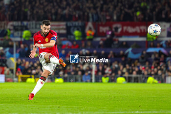 2023-12-13 - Bruno Fernandes (8) of Manchester United during the UEFA Champions League, Group A football match between Manchester United and Bayern Munich on 12 December 2023 at Old Trafford in Manchester, England - FOOTBALL - CHAMPIONS LEAGUE - MANCHESTER UNITED V BAYERN MUNICH - UEFA CHAMPIONS LEAGUE - SOCCER