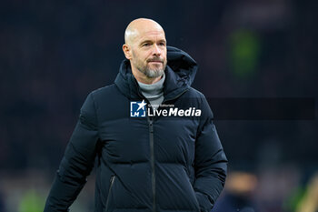 2023-12-13 - Erik ten Hag Manager of Manchester United during the UEFA Champions League, Group A football match between Manchester United and Bayern Munich on 12 December 2023 at Old Trafford in Manchester, England - FOOTBALL - CHAMPIONS LEAGUE - MANCHESTER UNITED V BAYERN MUNICH - UEFA CHAMPIONS LEAGUE - SOCCER
