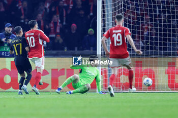 2023-12-12 - Kevin Volland of Union Berlin scores a goal 1-0 during the UEFA Champions League, Group C football match between Union Berlin and Real Madrid on December 12, 2023 at Olympiastadion in Berlin, Germany - FOOTBALL - CHAMPIONS LEAGUE - UNION BERLIN V REAL MADRID - UEFA CHAMPIONS LEAGUE - SOCCER