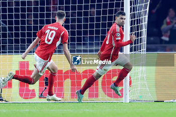 2023-12-12 - Kevin Volland of Union Berlin celebrates his goal 1-0 during the UEFA Champions League, Group C football match between Union Berlin and Real Madrid on December 12, 2023 at Olympiastadion in Berlin, Germany - FOOTBALL - CHAMPIONS LEAGUE - UNION BERLIN V REAL MADRID - UEFA CHAMPIONS LEAGUE - SOCCER