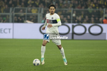 2023-12-13 - Marquinhos of PSG during the UEFA Champions League, Group F football match between Borussia Dortmund and Paris Saint-Germain on December 13, 2023 at Signal Iduna Park in Dortmund, Germany - FOOTBALL - CHAMPIONS LEAGUE - DORTMUND V PARIS SG - UEFA CHAMPIONS LEAGUE - SOCCER