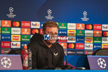 2023-12-13 - Newcastle United Manager Eddie Howe press conference after the UEFA Champions League, Group F football match between Newcastle United and AC Milan on 13 December 2023 at St. James's Park in Newcastle, England - FOOTBALL - CHAMPIONS LEAGUE - NEWCASTLE V AC MILAN - UEFA CHAMPIONS LEAGUE - SOCCER