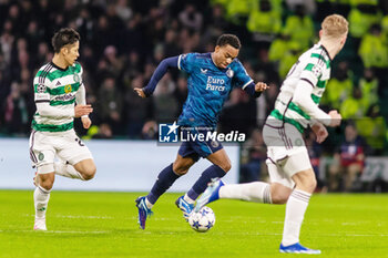 2023-12-13 - Quinten Timber of Feyenoord during the UEFA Champions League, Group E football match between Celtic FC and Feyenoord on December 13, 2023 at Celtic Park in Glasgow, Scotland - FOOTBALL - CHAMPIONS LEAGUE - CELTIC V FEYENOORD - UEFA CHAMPIONS LEAGUE - SOCCER