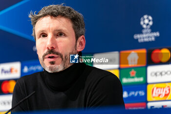 2023-12-13 - Coach Mark van Bommel of Royal Antwerp FC during the press conference following the UEFA Champions League, Group H football match between Royal Antwerp FC and FC Barcelona on December 13, 2023 at the Stadion Bosuil in Antwerpen, Belgium - FOOTBALL - CHAMPIONS LEAGUE - ROYAL ANTWERP V FC BARCELONA - UEFA CHAMPIONS LEAGUE - SOCCER