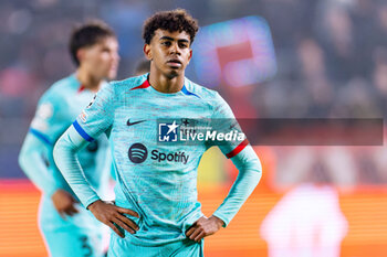 2023-12-13 - Lamine Yamal of FC Barcelona during the UEFA Champions League, Group H football match between Royal Antwerp FC and FC Barcelona on December 13, 2023 at the Stadion Bosuil in Antwerpen, Belgium - FOOTBALL - CHAMPIONS LEAGUE - ROYAL ANTWERP V FC BARCELONA - UEFA CHAMPIONS LEAGUE - SOCCER