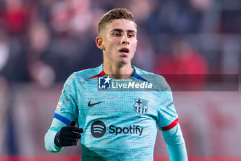 2023-12-13 - Fermin Lopez of FC Barcelona during the UEFA Champions League, Group H football match between Royal Antwerp FC and FC Barcelona on December 13, 2023 at the Stadion Bosuil in Antwerpen, Belgium - FOOTBALL - CHAMPIONS LEAGUE - ROYAL ANTWERP V FC BARCELONA - UEFA CHAMPIONS LEAGUE - SOCCER