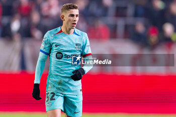 2023-12-13 - Fermin Lopez of FC Barcelona during the UEFA Champions League, Group H football match between Royal Antwerp FC and FC Barcelona on December 13, 2023 at the Stadion Bosuil in Antwerpen, Belgium - FOOTBALL - CHAMPIONS LEAGUE - ROYAL ANTWERP V FC BARCELONA - UEFA CHAMPIONS LEAGUE - SOCCER