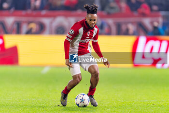 2023-12-13 - Chidera Ejuke of Royal Antwerp FC during the UEFA Champions League, Group H football match between Royal Antwerp FC and FC Barcelona on December 13, 2023 at the Stadion Bosuil in Antwerpen, Belgium - FOOTBALL - CHAMPIONS LEAGUE - ROYAL ANTWERP V FC BARCELONA - UEFA CHAMPIONS LEAGUE - SOCCER