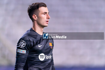 2023-12-13 - Inaki Pena of FC Barcelona during the UEFA Champions League, Group H football match between Royal Antwerp FC and FC Barcelona on December 13, 2023 at the Stadion Bosuil in Antwerpen, Belgium - FOOTBALL - CHAMPIONS LEAGUE - ROYAL ANTWERP V FC BARCELONA - UEFA CHAMPIONS LEAGUE - SOCCER