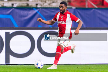 2023-12-13 - Gyrano Kerk of Royal Antwerp FC during the UEFA Champions League, Group H football match between Royal Antwerp FC and FC Barcelona on December 13, 2023 at the Stadion Bosuil in Antwerpen, Belgium - FOOTBALL - CHAMPIONS LEAGUE - ROYAL ANTWERP V FC BARCELONA - UEFA CHAMPIONS LEAGUE - SOCCER
