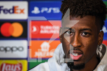 2023-02-13 - Kingsley COMAN of Bayern Munich during the Bayern Munich press conference before the UEFA Champions League, football match against Paris Saint-Germain on February 13, 2023 at Hotel Pullman Paris Tour Eiffel in Paris, France - FOOTBALL - BAYERN MUNICH PRESS CONFERENCE - UEFA CONFERENCE LEAGUE - SOCCER