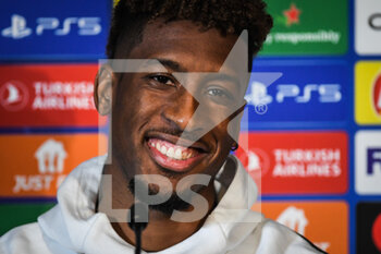 2023-02-13 - Kingsley COMAN of Bayern Munich during the Bayern Munich press conference before the UEFA Champions League, football match against Paris Saint-Germain on February 13, 2023 at Hotel Pullman Paris Tour Eiffel in Paris, France - FOOTBALL - BAYERN MUNICH PRESS CONFERENCE - UEFA CONFERENCE LEAGUE - SOCCER