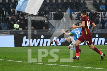 2023-02-16 - Ciro Immobile (SS Lazio) goal 1-0 during the UEFA Conference League 2022/2023 football match between SS Lazio and CFR 1907 Cluj at The Olympic Stadium in Rome on 16 February 2023. - SS LAZIO VS  CFR 1907 CLUJ - UEFA CONFERENCE LEAGUE - SOCCER