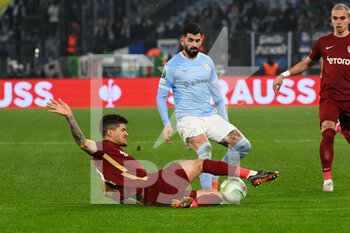 2023-02-16 - Elseid Hysaj (SS Lazio) during the UEFA Conference League 2022/2023 football match between SS Lazio and CFR 1907 Cluj at The Olympic Stadium in Rome on 16 February 2023. - SS LAZIO VS  CFR 1907 CLUJ - UEFA CONFERENCE LEAGUE - SOCCER