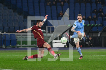 2023-02-16 - Manuel Lazzari (SS Lazio) during the UEFA Conference League 2022/2023 football match between SS Lazio and CFR 1907 Cluj at The Olympic Stadium in Rome on 16 February 2023. - SS LAZIO VS  CFR 1907 CLUJ - UEFA CONFERENCE LEAGUE - SOCCER