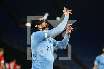 2023-03-07 - Pedro (SS Lazio) celebrates after scoring the goal 1-0 during the UEFA Conference League 2022/2023 football match between SS Lazio and AZ Alkmaar at The Olympic Stadium in Rome on 06 March 2023. - LAZIO VS AZ ALKAAMAR - UEFA CONFERENCE LEAGUE - SOCCER